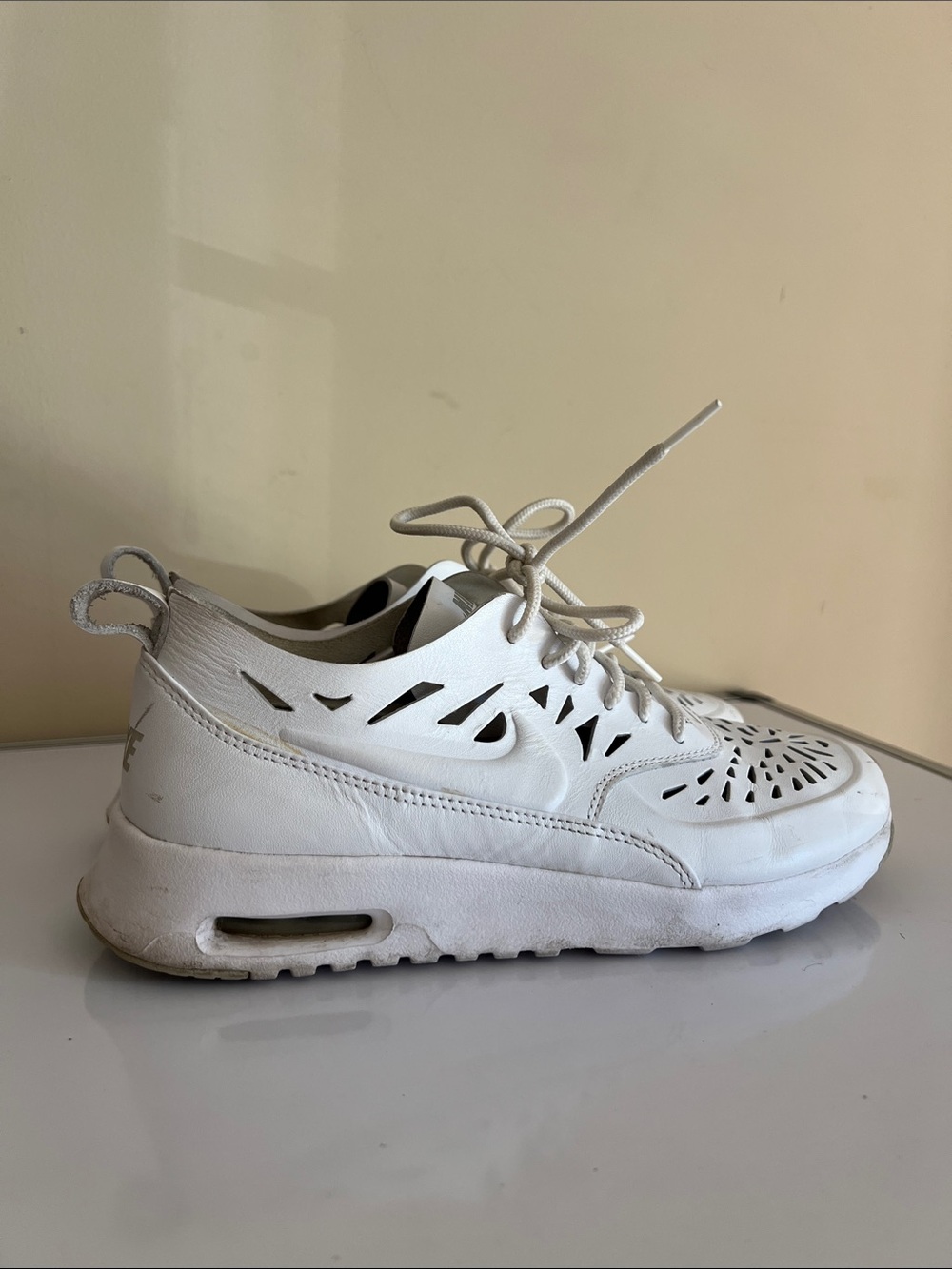 Nike Women's White Laser-Cut Air Max Sneaker